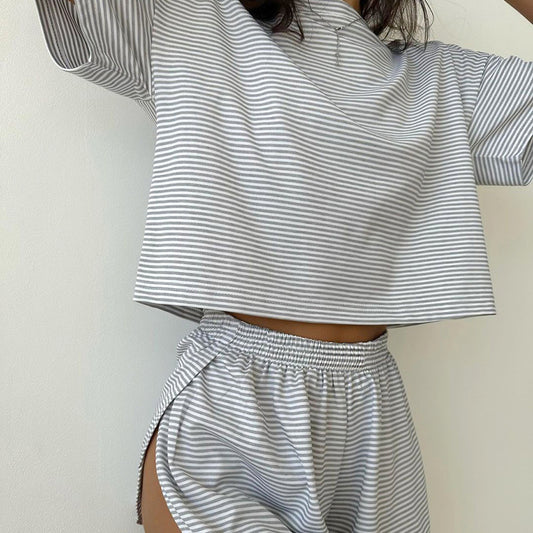 2 Piece Shorts Split Loungewear